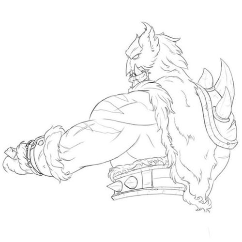 The orc is in the details. Still working on this Rexxar. #fanart #workinprogress #wip #digitalsketch