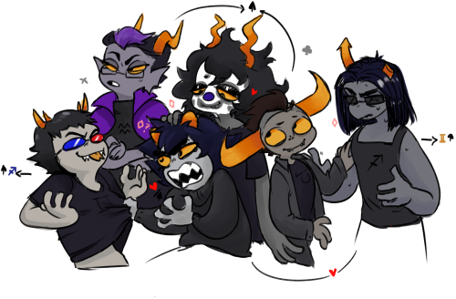 woke up wanting to draw gamzee, but I didn’t want him to be alone. Then he ended up buried in boys. 