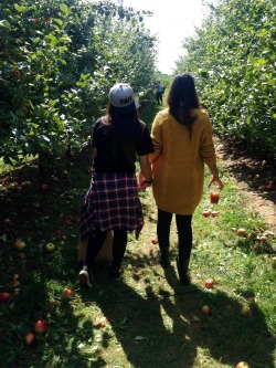 stay-weird-af:  We were cute and went apple picking for my birthday