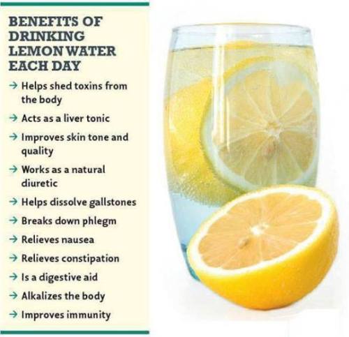 sashacoki:  Lemon water could also be a great post-exercise drink.  ❤⚘