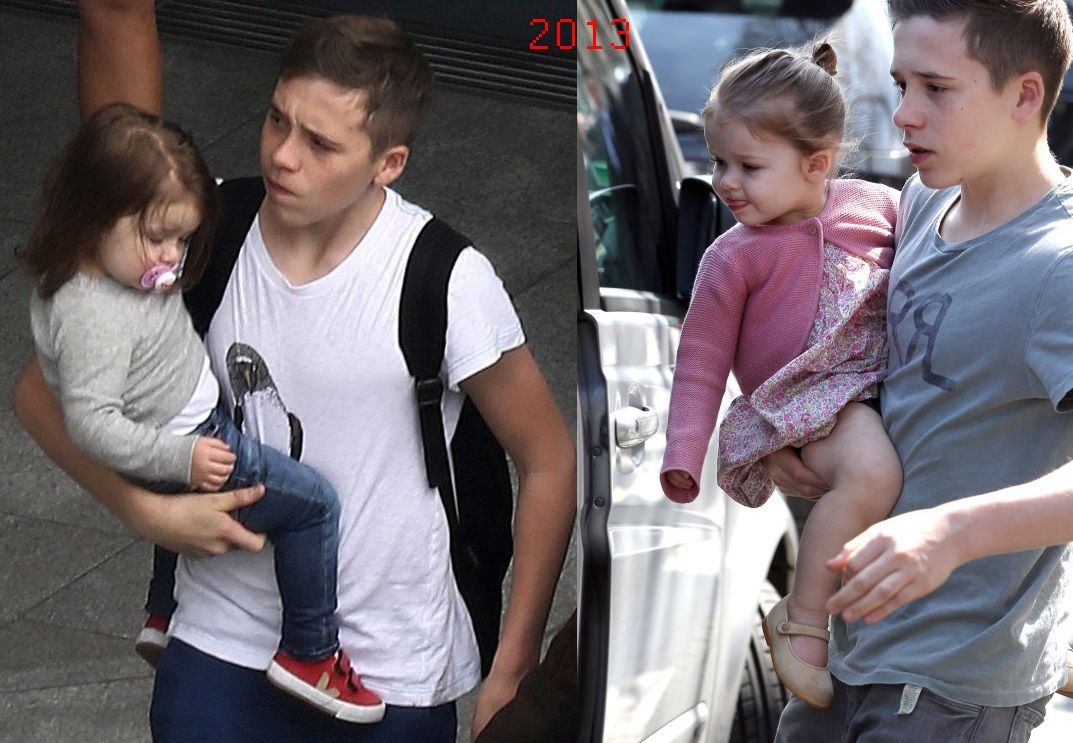 famille-de-sport:  Au fil du temps frère/soeur : Brooklyn &amp; Harper Beckham