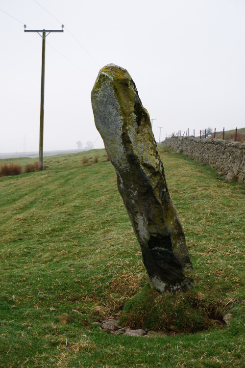 Ffon-y-Cawr or ‘Giant’s Staff’ Standing Stone, nr Rowen, North Wales, 11.4.18