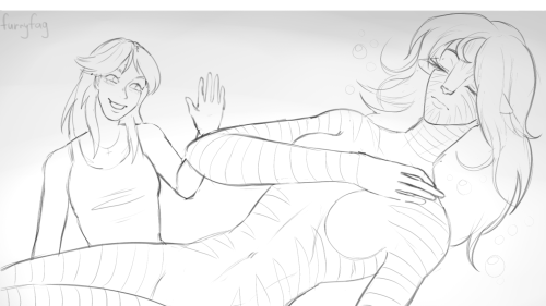 Sonya "meeting" Her Taller, Bigger, Blue Self :D
