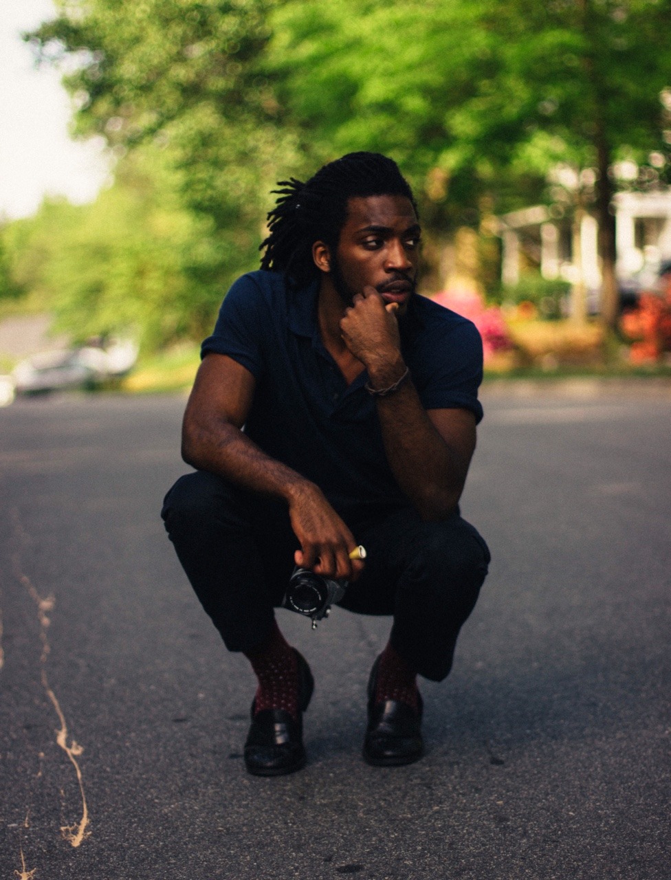 blackfashion:  Shirt: H&amp;M Trousers: Thrifted(Tailored) Loafers:Thrifted 