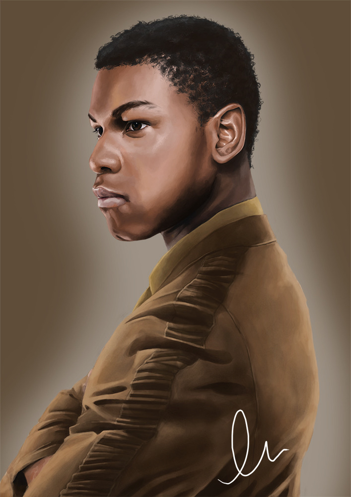 scribbles-n-stuff:   Finished. Finn, from the new Star Wars releases. Adobe photoshop