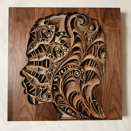 thedesigndome:Highly Detailed Laser Cut Wood Sculptures With Ornate Patterns and MotifsOakland-based