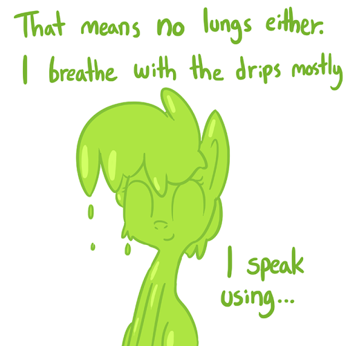 tjpones:  Booger Horse.   =O askshinytheslime looks like you’ve got another gooey neighbor on the block, so to speak! owo