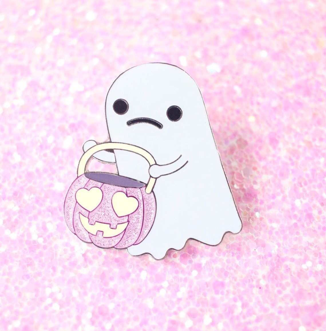 jasmine-blu:I just restocked my little ghosty enamel pin! ♡ this will be the last