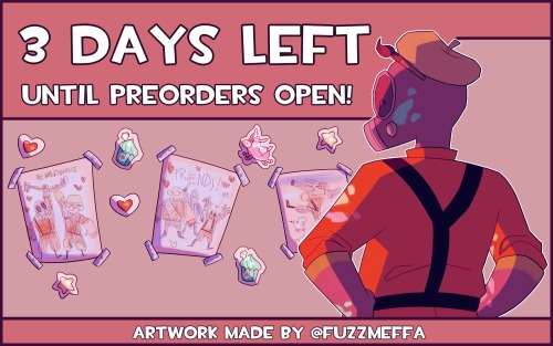  THREE Preorders for Tales of Teufort, a TF2 Zine, open in THREE days! Thanks to @fuzzmeffa for this