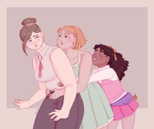 And here’s a casual version of the TotA girls, Tear, Natalia, and Anise!I wish there was more Tales 