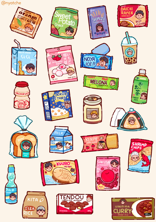 Haikyuu Konbini snacks! soon on my shop! :) 