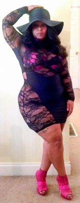 planetofthickbeautifulwomen:  LaTonya wearing a Black Lace Dress 