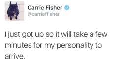 doctorwhogeneration:  Carrie always tweets great and true things   😑😑😑😴