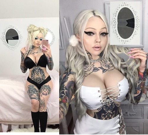 bimbo-or-not:  Tatted blonde @sambalina