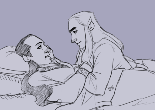 gandalfwho:Some-ah good ole *muah!* Elronduil for @thewendigoiscoming ! A calm, quiet moment before 