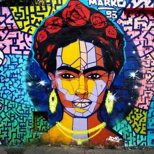 (via Street Art Utopia » We declare the world as our canvas » Frida Kahlo – By Marko in Paris, Franc