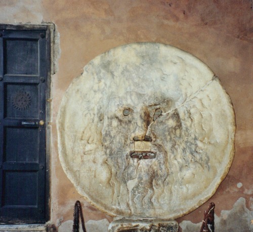clioancientart:Bocca della Verita (the Mouth of Truth). Set into the portico of the very ancient Chu