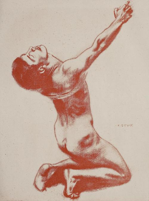 Franz von Stuck, Study for Der Kuss der Sphinx, 1895