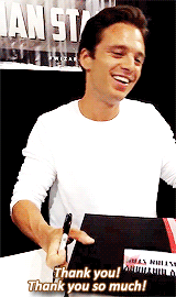 bbuchanann:Sebastian receiving a book filled with letters, fanart and photos from his fans for his b