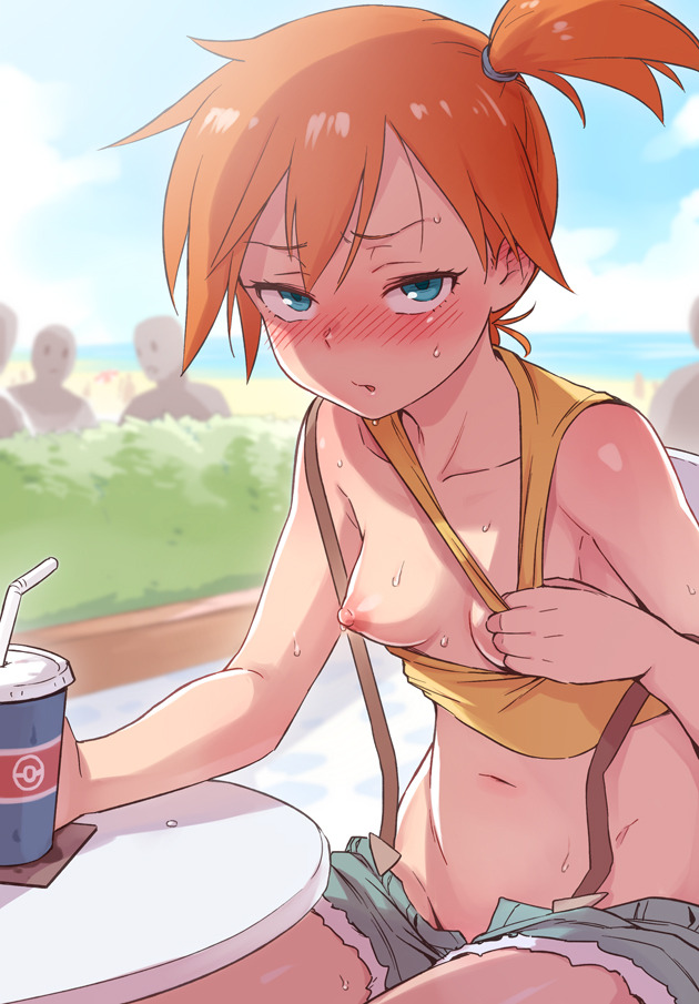 magickightyozakura: Misty oppai challenge  Artist: Ter  ;9