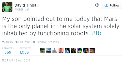 was-that-a-pun:superpunch2:Mars is the only planet in the solar system solely inhabited by func