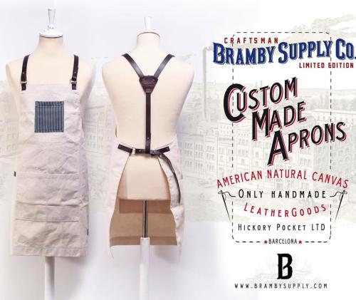 BrambySupplyCo. Barcelona  Mod: 1920’s Canvas Apron 13oz + Hickory Pocket LTD brambysup