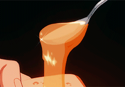 nachtfaust:  Imaizumi: I can’t tell if he’s putting honey on his bread or bread on his honey. He’s a bearOnoda: Yeah. 