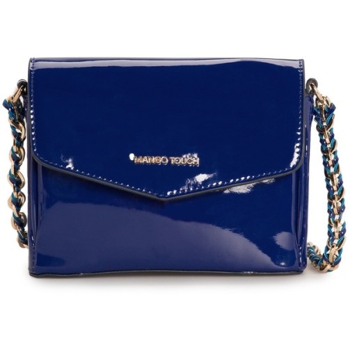 Patent Cross Body Bag ❤ liked on Polyvore (see more blue shoulder bags)