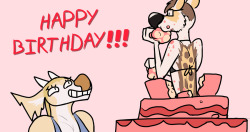rittsrotts:  ITS jincow BIRTHDAY GO SPAM HER WITH BDAY LOVE  I SQUEALED ABOUT THIS SO MUCH also you guys are great thank you so much for the messages in my inbox ;o; &lt;33 she gonna eat him AND that cake
