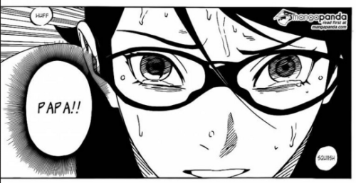 flabbygastedgem:  I love that Sarada awakened her Sharingan out of love and not out of anger/despair.But how about that sketch we saw where she have the sharingan and was obviously a lot younger? What happened there? What is going on? I’m so confused