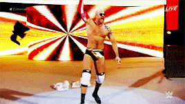 mithen-gifs-wrestling:  Kevin Owens sarcastically appreciates Cesaro’s entrance