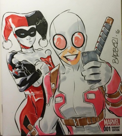 comic-book-ladies: Harley and Gwenpool by Carlo Barberi