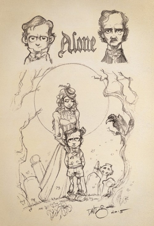  un tipo ilustrado • Bocetos para el poema “Alone” de Edgar Allan Poe...