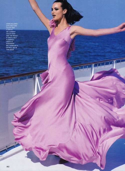 black-is-no-colour: Vogue US June 1995, Editorial “A Passion For Pink”. Dress John Galli