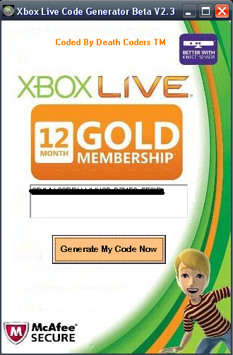 Xbox live 12 month subscription code generator download: http://bit.ly/1bwEpSV
