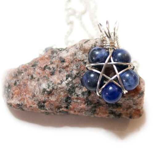 Excited to share the latest addition to my #etsy shop: Silver Wire wrapped blue sodalite bead star p