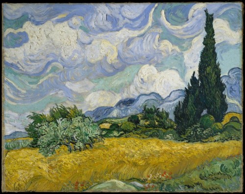 Wheat Field with Cypresses, Vincent van Gogh, 1889, European PaintingsPurchase, The Annenberg Founda