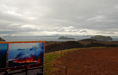 Then/Now. Eldfell, the place of 1973 eruption. Vestmannaeyjar, Iceland, May 2014.