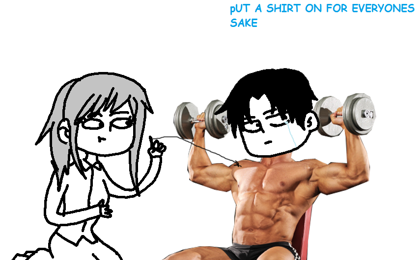 charmaise:     levi’s so ripped you can use him as a washboard 