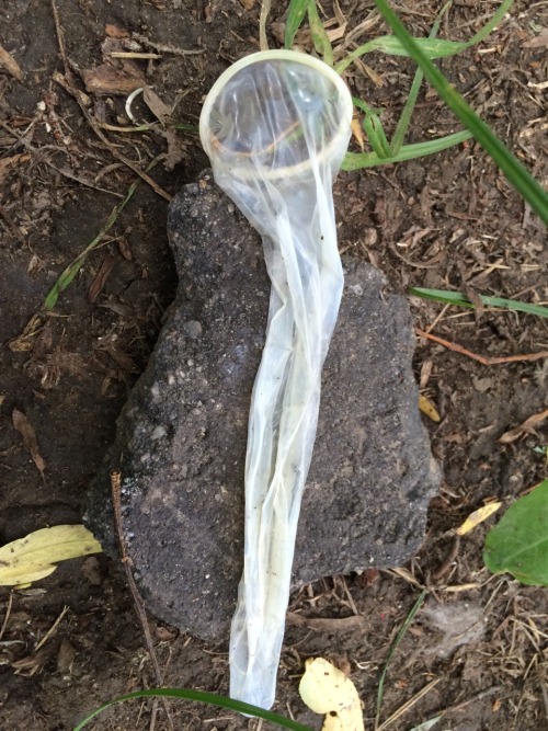 This is a two day old used condom!How do I know this? Because a 50 years old sexy man fucked me wi