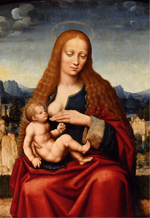 Attributed to Marco d’ Oggiono (1470–1549), Madonna and Child in a landscape