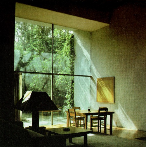 unavidamoderna:Vista de la estancia, Casa Barragán, calle General F. Ramírez 14, Tacubaya, Miguel Hi