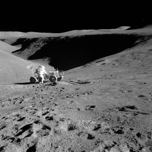 commandmodulepilot:Apollo 15 - Launched 43 Years ago today - Climb aboard the Lunar Rover…