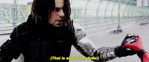 holahydra:  I need to talk about the fact that Bucky’s still got his right hand 100% free and could be punching Spider Man into next Tuesday already. But he still stood frozen, looking shocked as all fucks and lemme tell you right now that that was