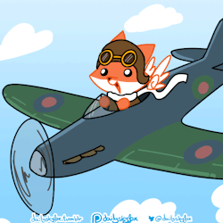 Dailyskyfox:  Today I’m An Ace Pilot! Dreams Do Come True! &Amp;Gt;U&Amp;Lt;(Drawn