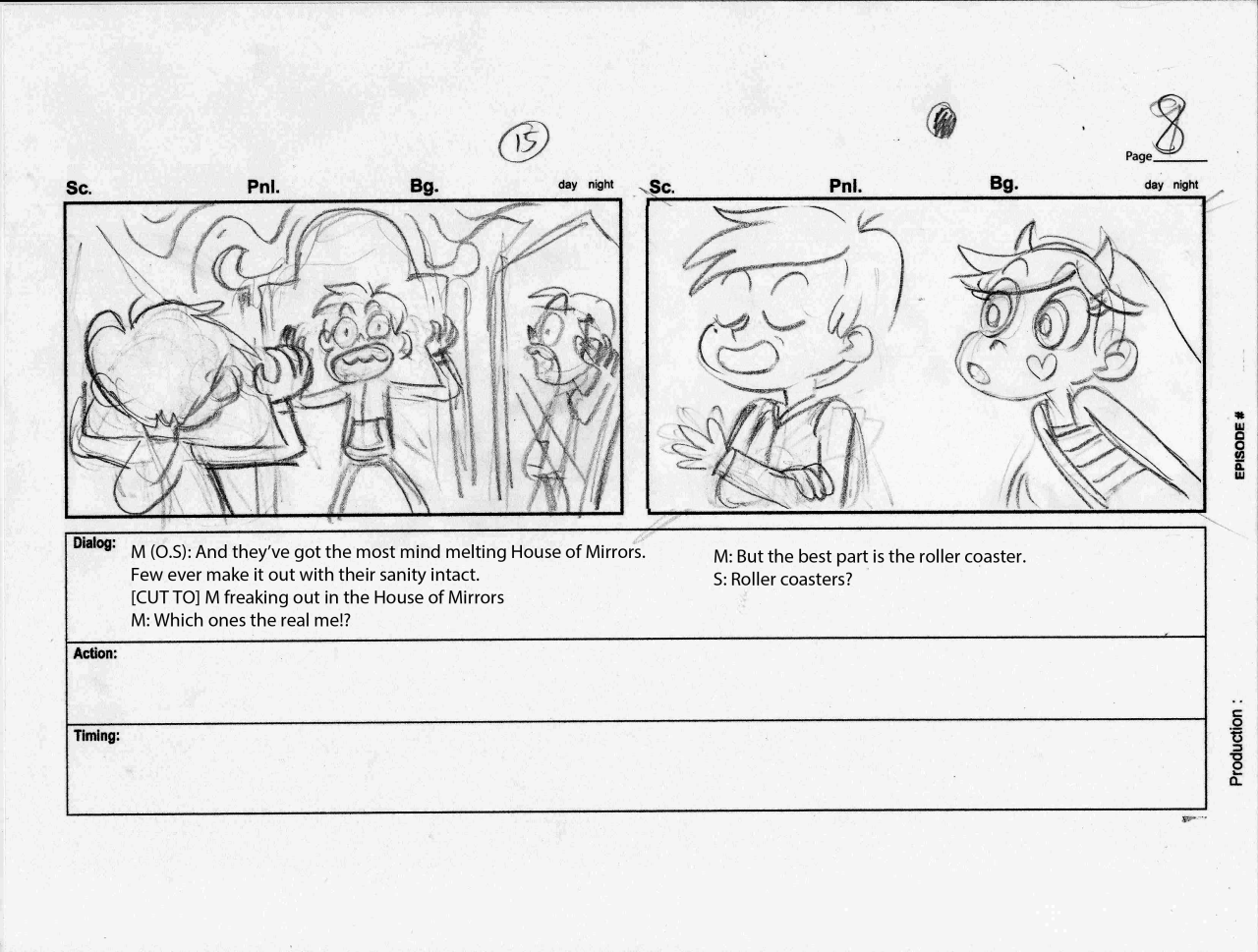 eelhips:  A test I did for Star Vs. The Forces of Evil. To read the full board test