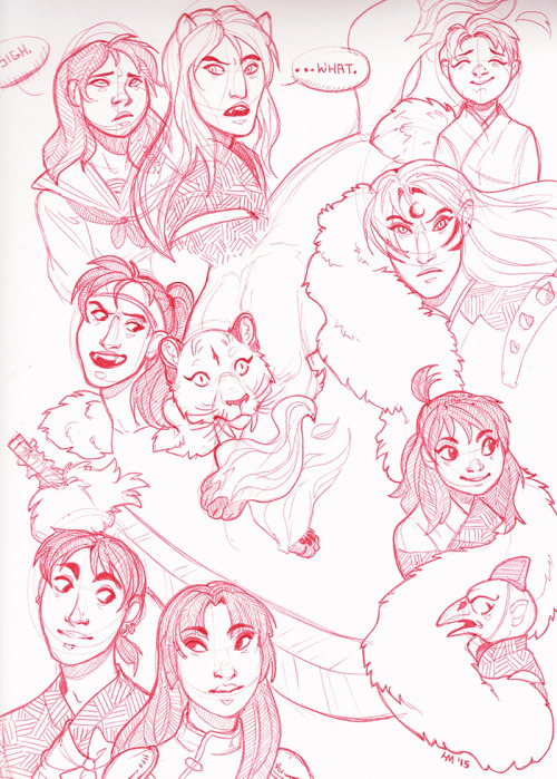 haydenmariecreations:Some Inuyasha kids doodled with red pen while watching the final season. I love