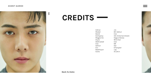 Porn photo cytaoplasm:  10PM Sehun Vogue Website Concept.