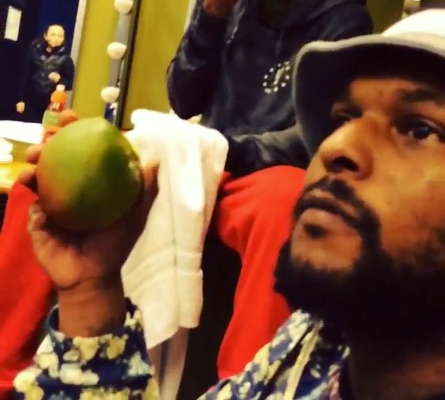 theogblackjesus:  Quincy &amp; a mango.