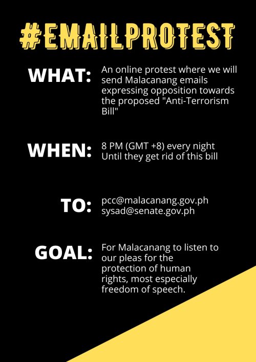 DISSENT ≠ TERRORISM #JunkTerrorBillBecause of the Philippines’ poor governance in the midst of this 